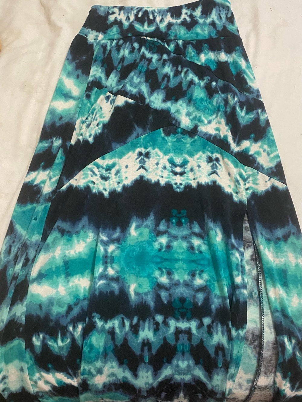 Women's Turquoises Patterned Maxi Skirt